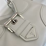 Fortok Prada White Moon Padded Nappa-Leather Bag 22.5x16x7.5cm - 5