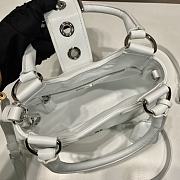 Fortok Prada White Moon Padded Nappa-Leather Bag 22.5x16x7.5cm - 4