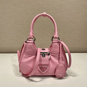 Fortok Prada Pink Moon Padded Nappa-Leather Bag 22.5x16x7.5cm