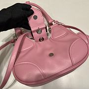 Fortok Prada Pink Moon Padded Nappa-Leather Bag 22.5x16x7.5cm - 5