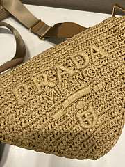 Fortok Prada Logo-plaque Shoulder Bag Beige 26x14x10.5cm - 4