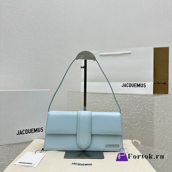 Fortok Jacquemus Le Grand Bambino Bag Blue 28x13.5x6cm - 1