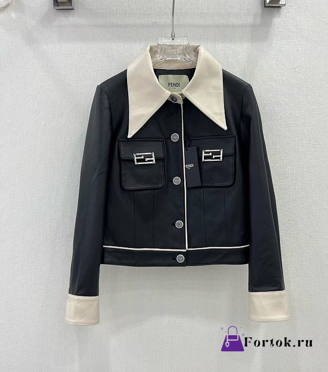 Fortok Fendi 23 Leather Jacket Black - 1