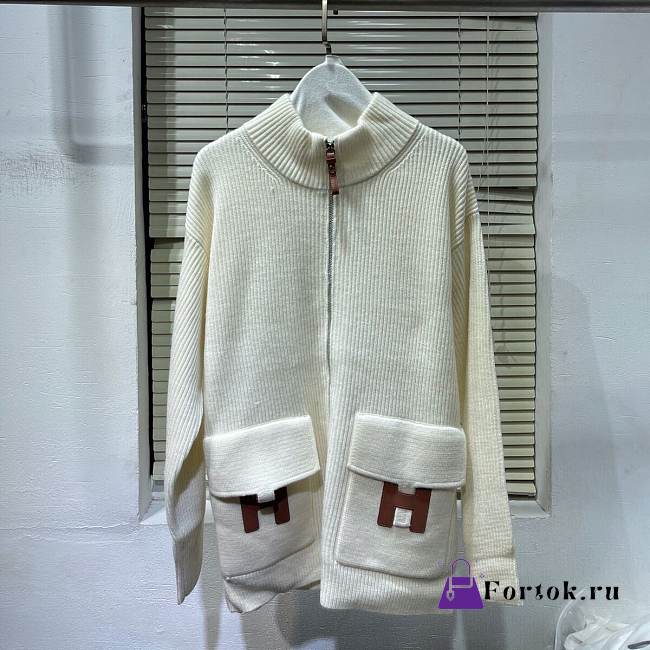 Fortok Hermes Wool Jacket In Cream - 1