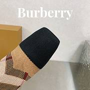 Fortok Burberry Knitted Check Sock Boots Brown - 5