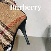 Fortok Burberry Knitted Check Sock Boots Brown - 2