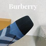 Fortok Burberry Knitted Check Sock Boots Blue - 5