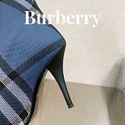 Fortok Burberry Knitted Check Sock Boots Blue - 2