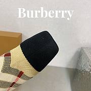 Fortok Burberry Knitted Check Sock Boots Beige - 5