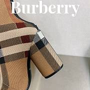 Fortok Burberry Black Brown Check Over-the-knee Boots - 3