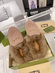 Fortok Gucci Fur Loafers Pink - 4