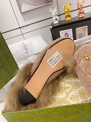 Fortok Gucci Fur Loafers Pink - 5