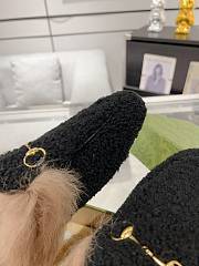 Fortok Gucci Fur Loafers Black - 4