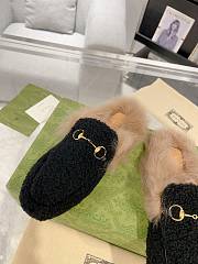 Fortok Gucci Fur Loafers Black - 5