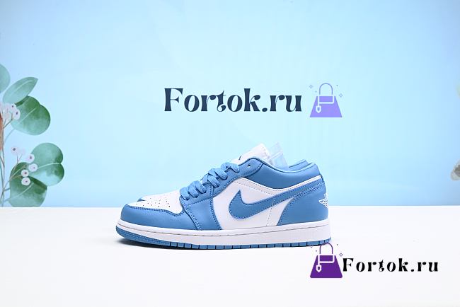 Fortok Jordan 1 Low WMNS Blue Shoes AO9944-441 - 1