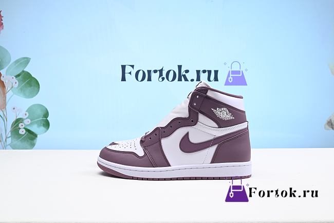 Fortok Air Jordan 1 Retro High OG Bordeaux Purple Shoes - 1