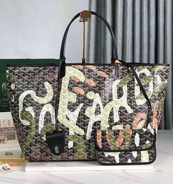 Fortok Goyard Saint Louis GM Bag Lettres Camouflage Green 