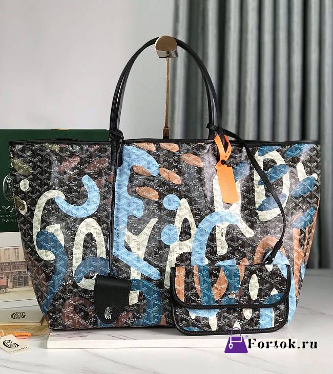 Fortok Goyard Saint Louis GM Bag Lettres Camouflage Blue - 1