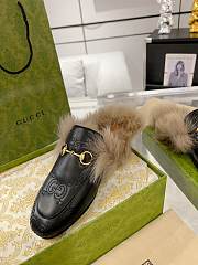 Fortok Gucci Fur & Leather Loafers Black - 6