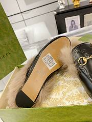 Fortok Gucci Fur & Leather Loafers Black - 2