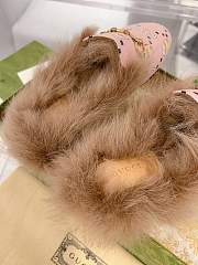 Fortok Gucci Fur & Leather Loafers Pink - 6