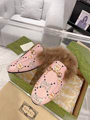 Fortok Gucci Fur & Leather Loafers Pink - 3