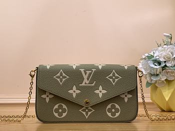 Fortok Louis Vuitton Pochette Félicie Bag Green M64065 21x12x3cm 