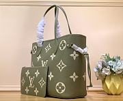 Fortok Louis Vuitton Neverfull MM Bag Green M46649 32x29x17cm - 4