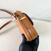 Fortok Prada Brown Calfskin Leather Shoulder Bag 20.5x10.5x4cm - 4