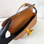 Fortok Prada Brown Calfskin Leather Shoulder Bag 20.5x10.5x4cm - 5