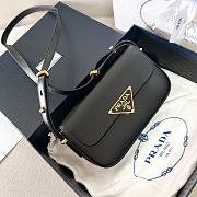 Fortok Prada Black Calfskin Leather Shoulder Bag 20.5x10.5x4cm - 3