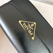 Fortok Prada Black Calfskin Leather Shoulder Bag 20.5x10.5x4cm - 2