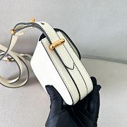 Fortok Prada White Calfskin Leather Shoulder Bag 20.5x10.5x4cm - 4