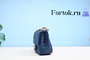 Fortok Chanel Flap Bag Denim 23x14x8cm - 6