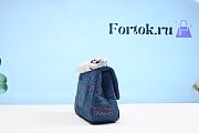 Fortok Chanel Flap Bag Denim 23x14x8cm - 5