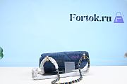 Fortok Chanel Flap Bag Denim 23x14x8cm - 4