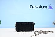Valentino Locò Embroidered Small Black Shoulder Bag 20x11x5cm - 5