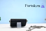 Valentino Locò Embroidered Small Black Shoulder Bag 20x11x5cm - 4
