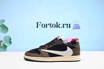 Fortok Nike Air Jordan 1 Retro Low Travis Scott CQ4277-001 Brown Sneakers