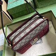 Fortok Gucci GG Canvas Mini Shoulder Bag Burgundy 21.5x14x7cm - 4