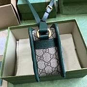 Fortok Gucci GG Canvas Mini Shoulder Bag Green 21.5x14x7cm - 6