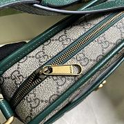 Fortok Gucci GG Canvas Mini Shoulder Bag Green 21.5x14x7cm - 4