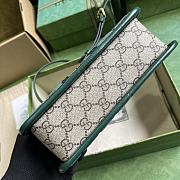 Fortok Gucci GG Canvas Mini Shoulder Bag Green 21.5x14x7cm - 2