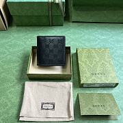 Fortok Gucci Black GG Canvas Wallet 760320 10x10cm - 1