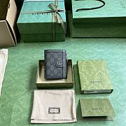 Fortok Gucci Grey Ophidia GG Wallet 760238 8.5x11.5x2cm - 1