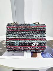 Fortok Chanel 23C Mini Flap Bag Sequin and Terry Fabric 17cm - 5