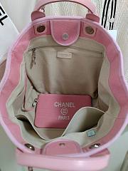 Fortok Chanel Mixed Fibers Deauville Tote Pink 38cm - 3