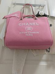 Fortok Chanel Mixed Fibers Deauville Tote Pink 38cm - 6
