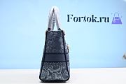Fortok Dior Lady Sac à Main Blue Bag 24cm - 3