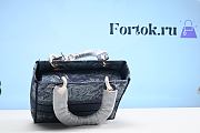 Fortok Dior Lady Sac à Main Blue Bag 24cm - 4